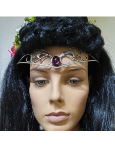 Diadème avec perles de cristal