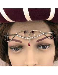 Diadème avec perles de cristal