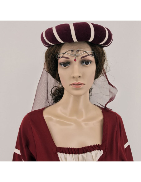 Diadème avec perles de cristal