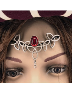 Diadème avec perles de cristal