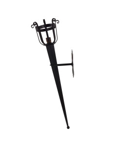 Forge torche appliquer 1 lumière, 114x26 cms.