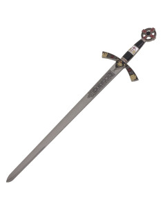 Épée templière cadette décorée. 76cm. 2