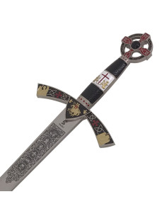 Épée templière cadette décorée. 76cm.