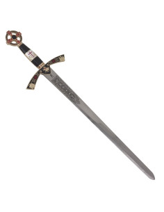 Épée templière cadette dorée. 76cm. 2