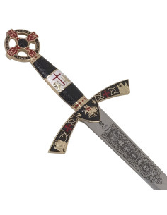 Épée templière cadette dorée. 76cm.