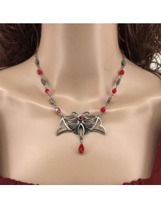 Pendentif avec perles de cristal