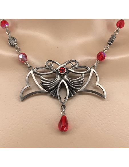 Pendentif avec perles de cristal