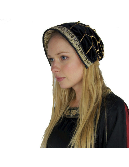 Noble casquette en velours noir