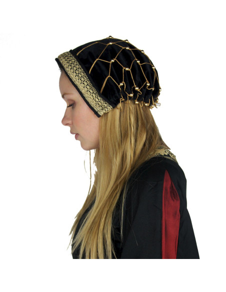 Noble casquette en velours noir