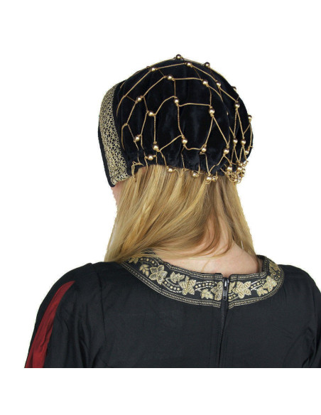 Noble casquette en velours noir