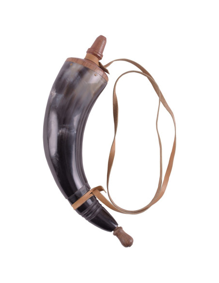 Poudre à canon en corne attachée