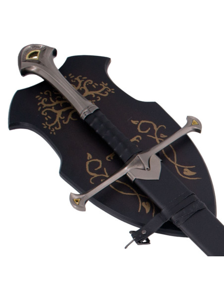 Épée fantastique avec fourreau et support, 135 cm.