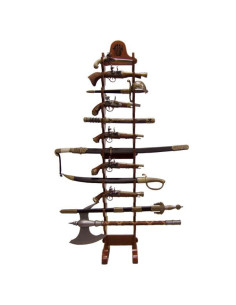 Exposant 24 pistolets à accrocher (162 cm.)