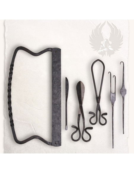 Ensemble chirurgical médiéval 6 outils