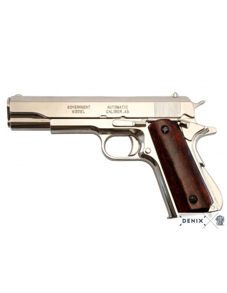 Pistolet automatique M1911A1 nickelé, USA 1911