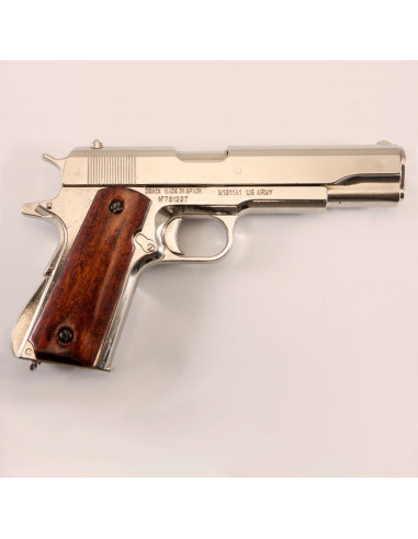 Pistola automática M1911A1 niquelada, USA 1911