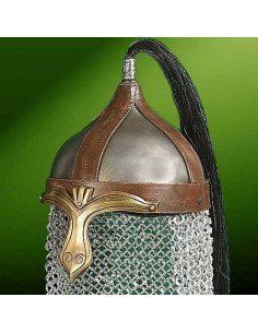Casque de cavalier Hun avec cotte de mailles