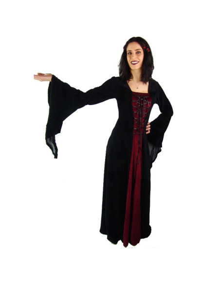 Robe gothique noir grenat