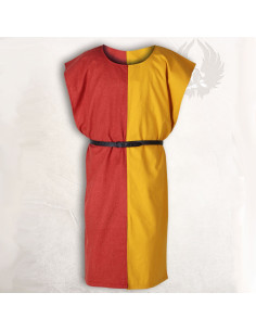 Surcoat Médiéval Ignaz, Rouge-Jaune