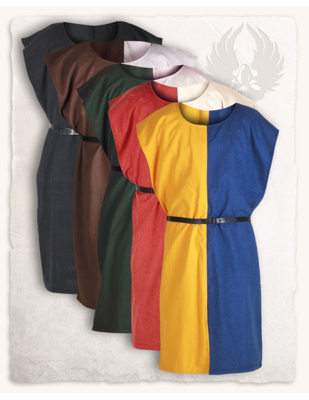 Surcoat Médiéval Ignaz, Rouge-Jaune