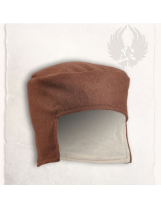 chapeau médiéval casquette marron