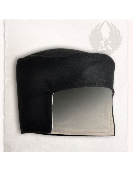 chapeau médiéval casquette noire