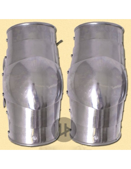 Paire de coudières médiévales en acier