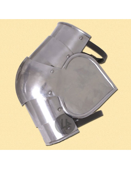 Paire de coudières médiévales en acier