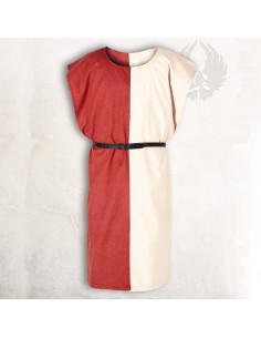Surcot médiéval Ignaz, Rouge-Crème