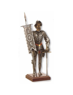Conquérant miniature avec épée et bannière, 42 cm.