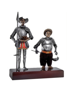 Don Quichotte et Sancho Panza miniature, 24 cm.