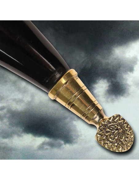 Corne viking sans trou, 38 cm.