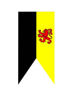 Estandarte medieval Bicolor León Rampante