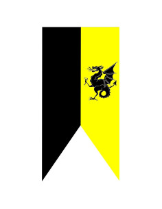 Estandarte medieval Bicolor Dragón