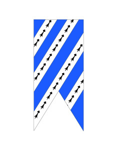 Bannière médiévale bleu ciel-blanc