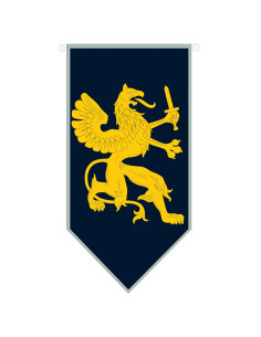 Dragon de bannière médiévale avec épée