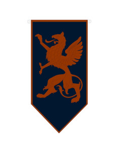 Bannière médiévale de dragon rampant