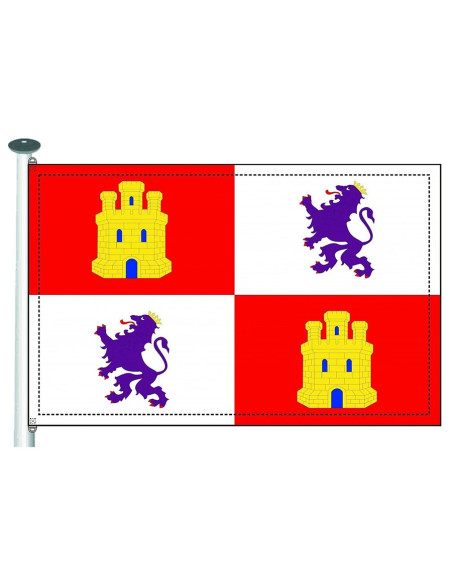 Drapeau Castilla y León (pour usage extérieur)