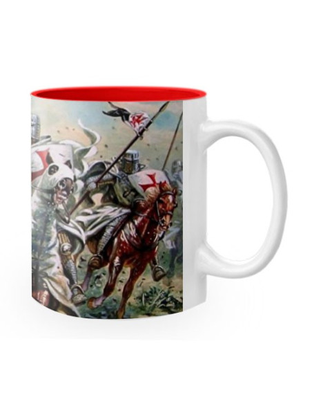 Mug en céramique combat des Templiers