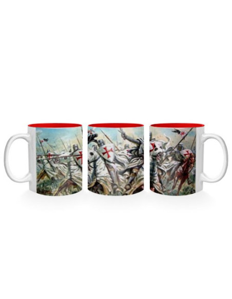 Mug en céramique combat des Templiers