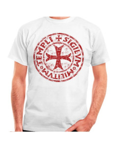 T-shirt blanc Cross-Leyenda Templars, manche courte