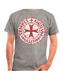 T-shirt gris Cross-Legend Templar, manches courtes