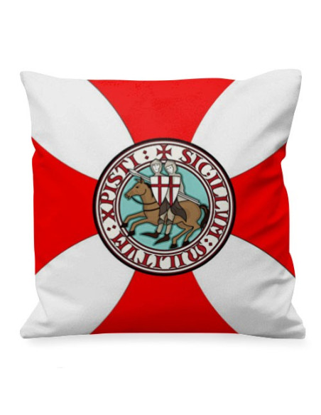Coussin médiéval Croix Paté et Bouclier des Templiers