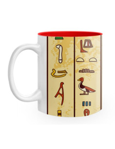 Mug en céramique avec hiéroglyphes égyptiens
