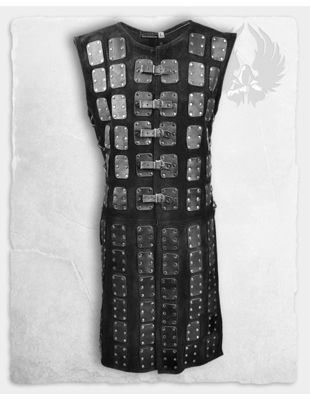 Brigandine Osric en cuir noir