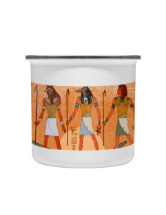 Tasse vintage égyptienne en laiton émaillé 2