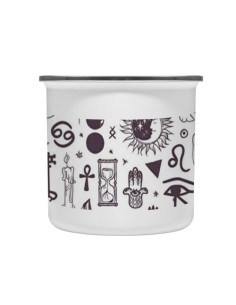 Icônes ésotériques de tasse en laiton vintage 2