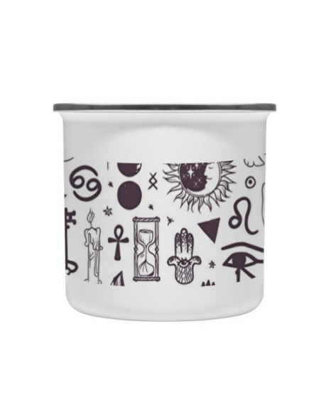 Icônes ésotériques de tasse en laiton vintage