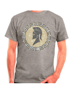 T-shirt gris spartiate, manches courtes