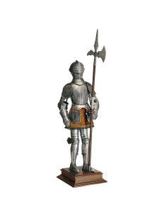Armure Décorative avec Hallebarde (61 cms.)